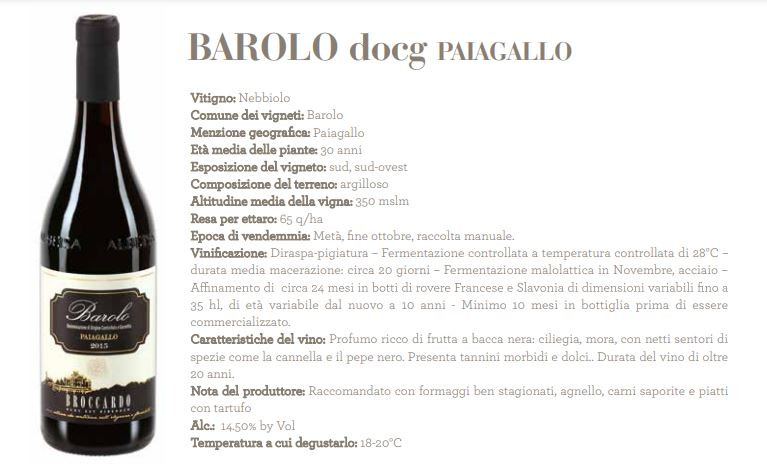 Barolo Paiagallo - Broccardo